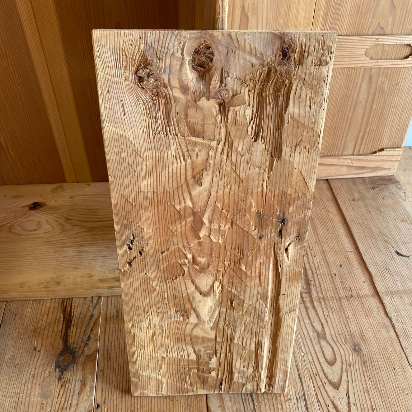 アンティーク 仕切り棚 チェスト 食器棚 書類棚 無垢材 無塗装 y329