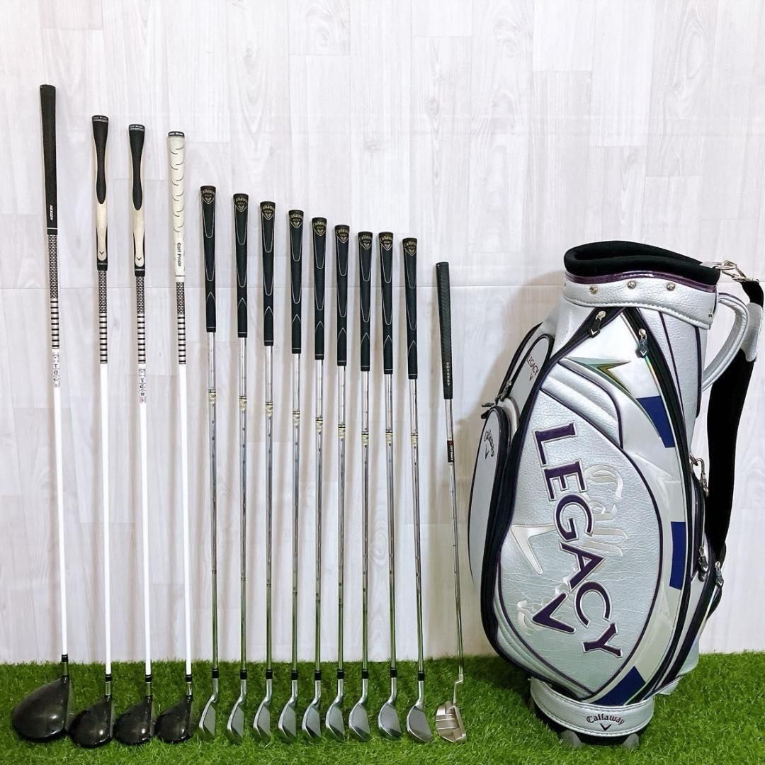 完璧フルセット キャロウェイ レガシー ブラック メンズゴルフセット