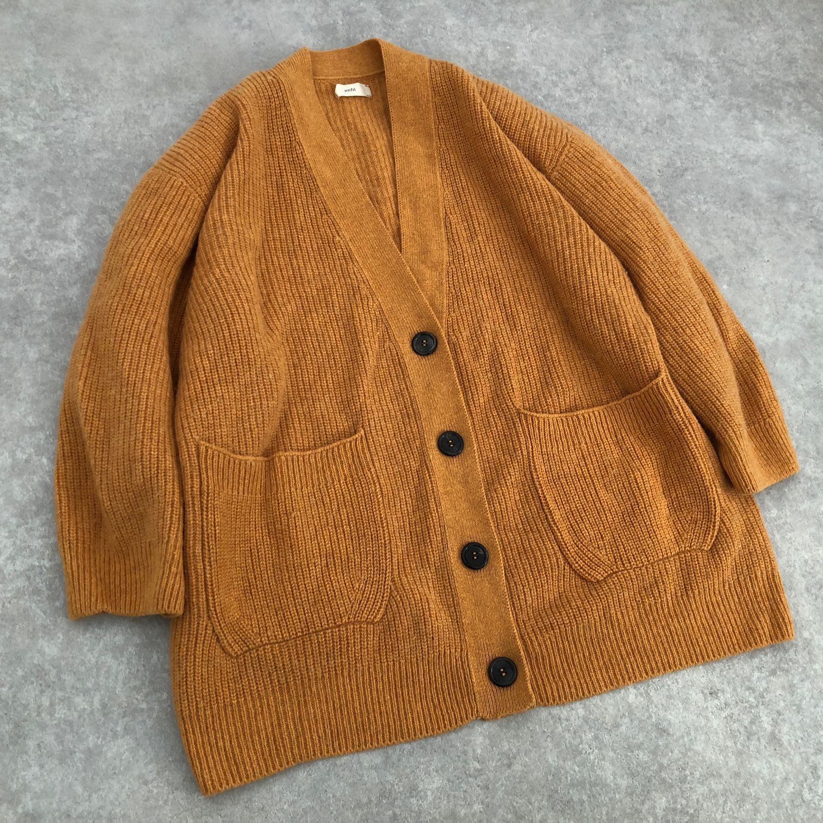 定価4.9万 unfil 割引 ベビーアルパカ オーバーサイズ カーディガン