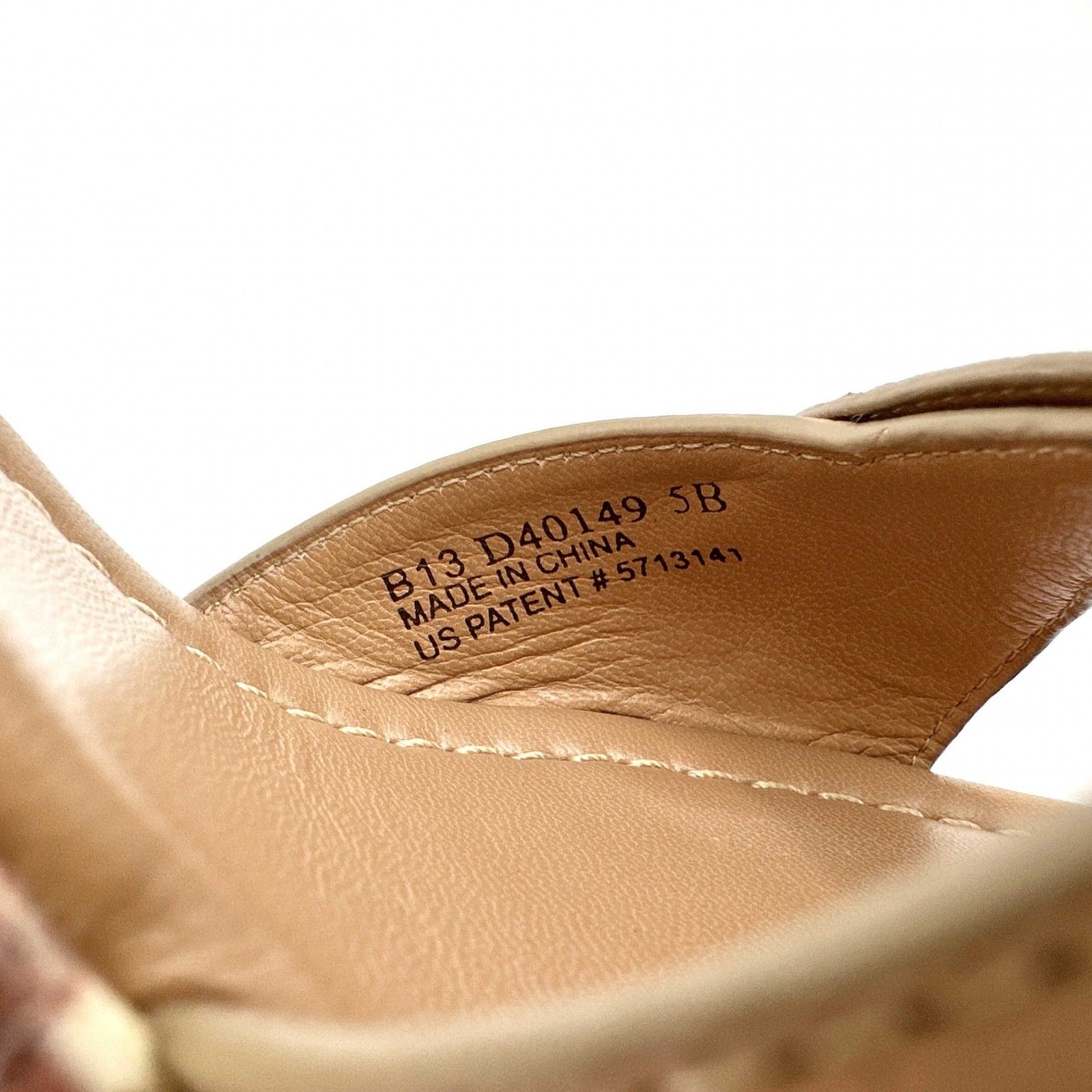  級 COLE HAAN 厚底サンダル 本革 ブラウン 1502 T サンダル サンダル ミュール