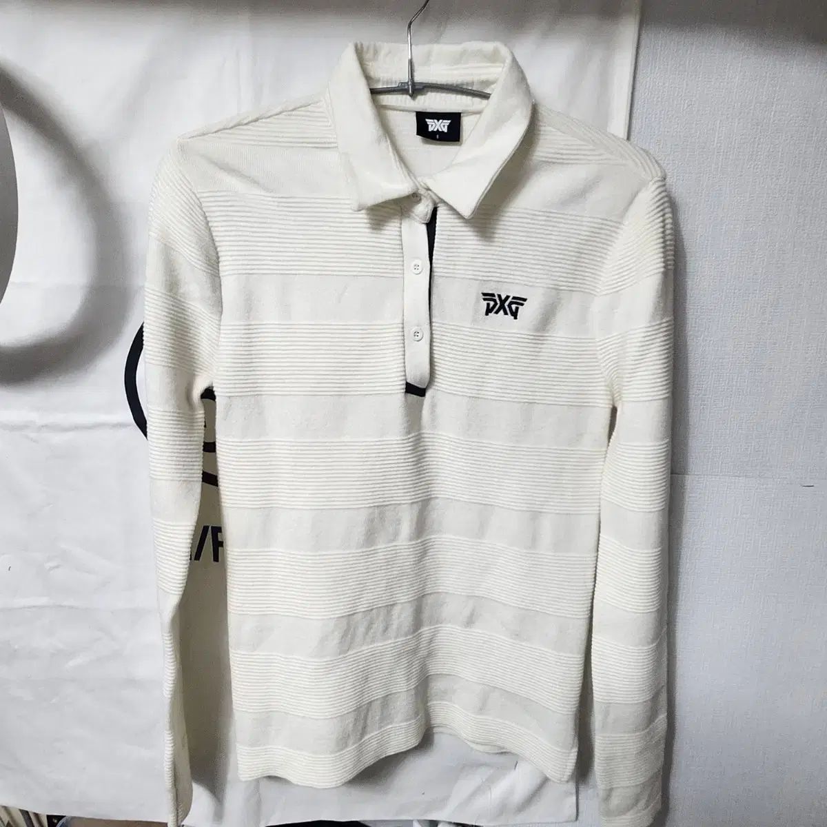 PXG ゴルフ 長袖 ポロTシャツ アイボリー S