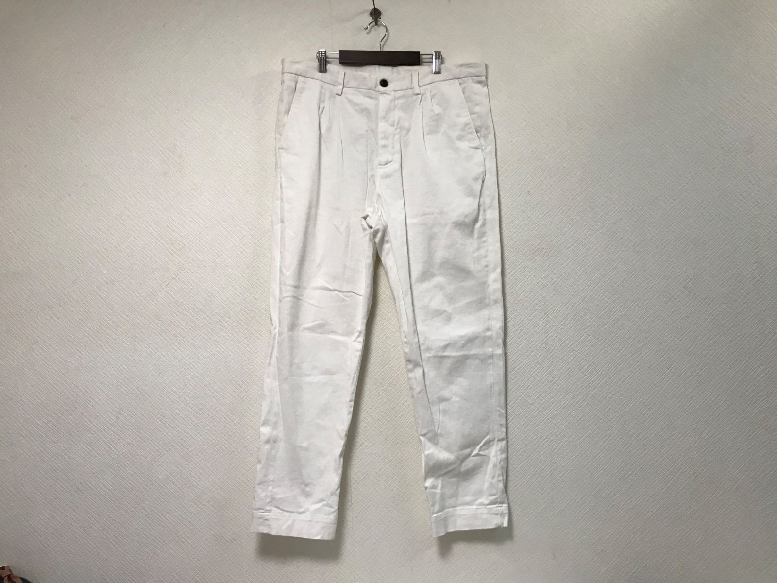 サラ 本物ザラZARAコットンチノワイドパンツメンズサーフアメカジミリタリー