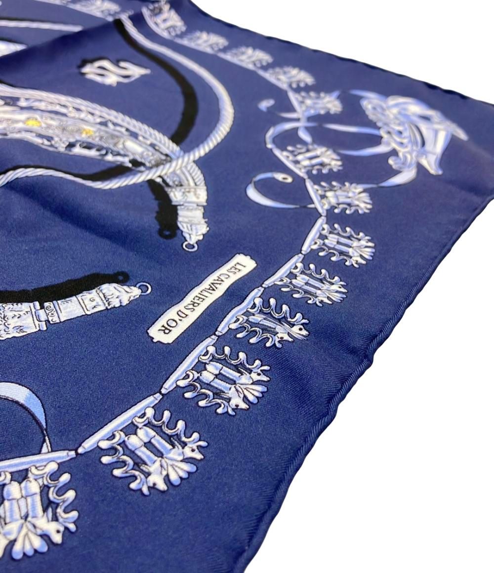 エルメス スカーフ カレ40 シルク 100% 黄金の騎士 夏 レディース