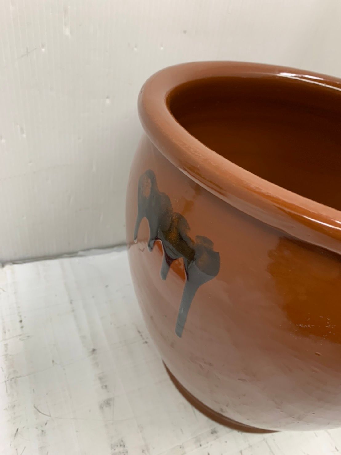 h9968 丸かめ 壺 つぼ 昭和レトロ 5.4L 漬物鉢 蓋無し 大型 - メルカリ