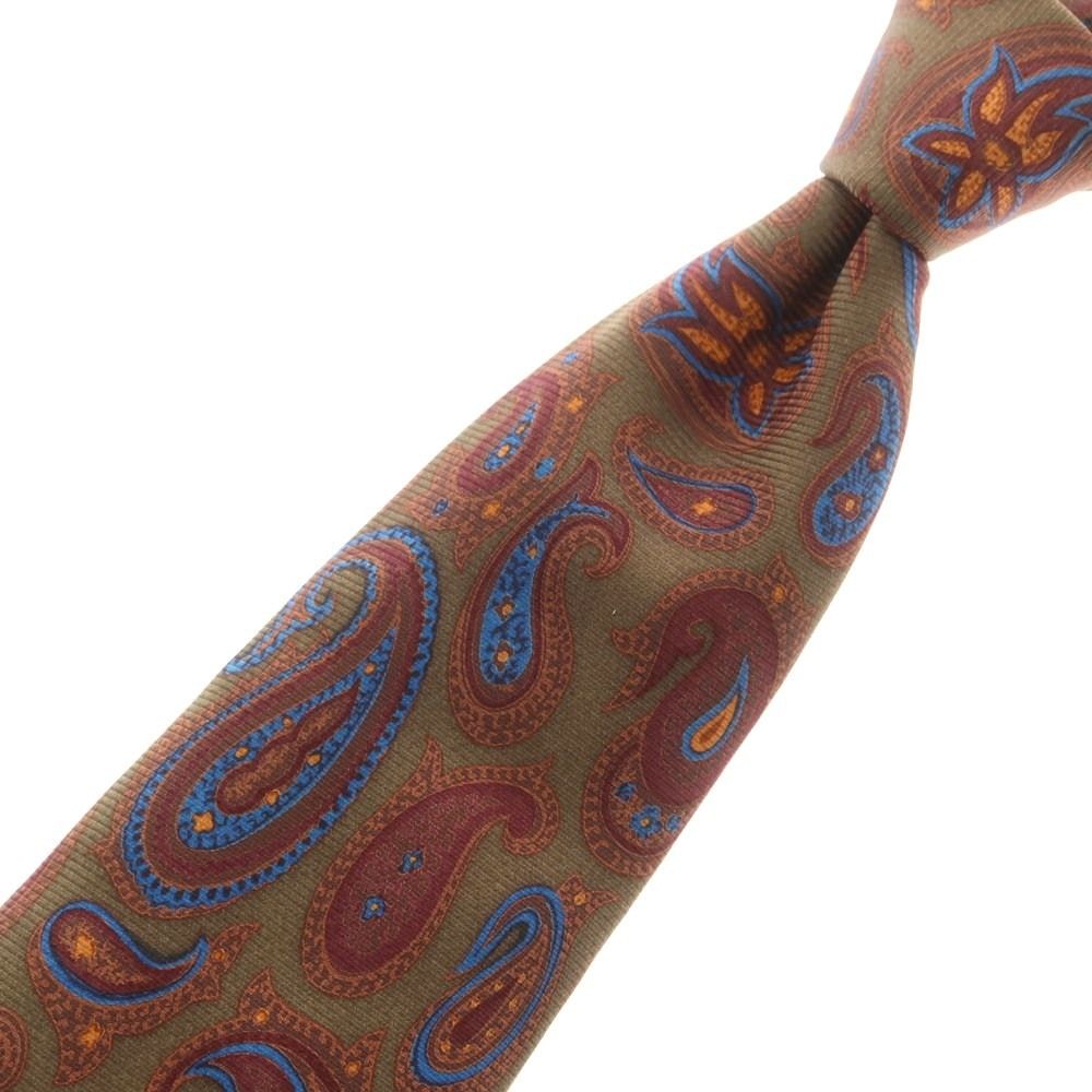 中古】フランコバッシ FRANCO BASSI シルク プリント ペイズリー柄