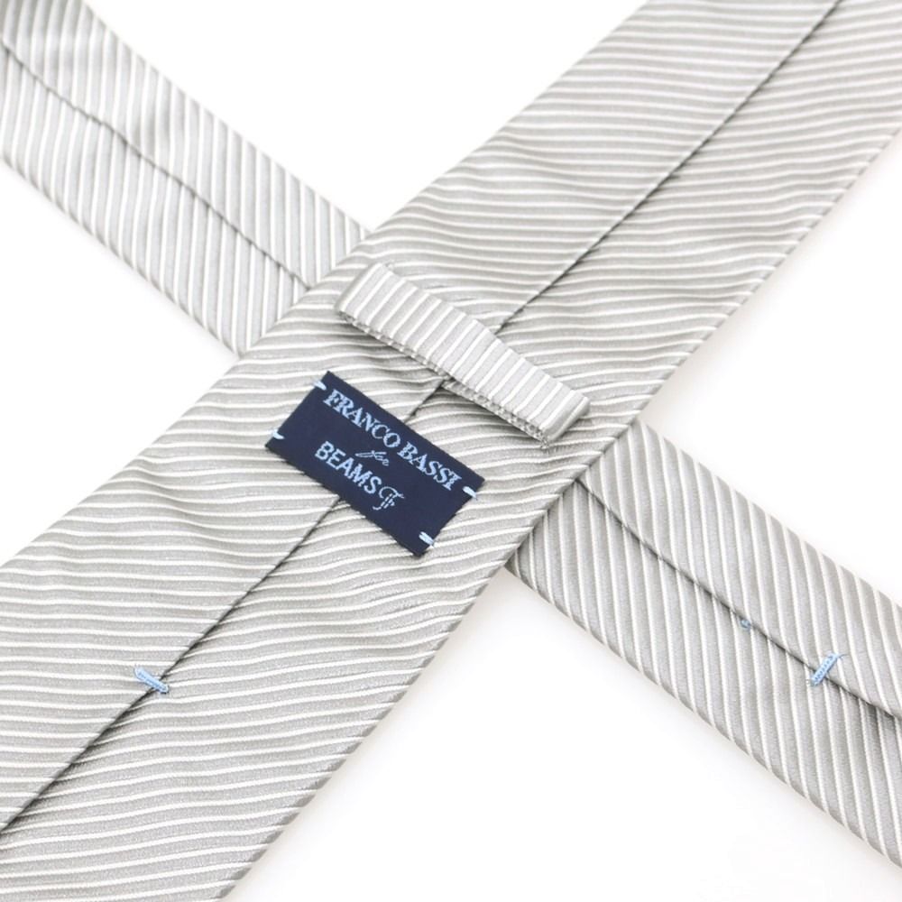 未使用24SS BEAMS F別注 FRANCO BASSI ストライプネクタイ 中古】フランコバッシ FRANCO BASSI BEAMS F別注 シルク ストライプ柄