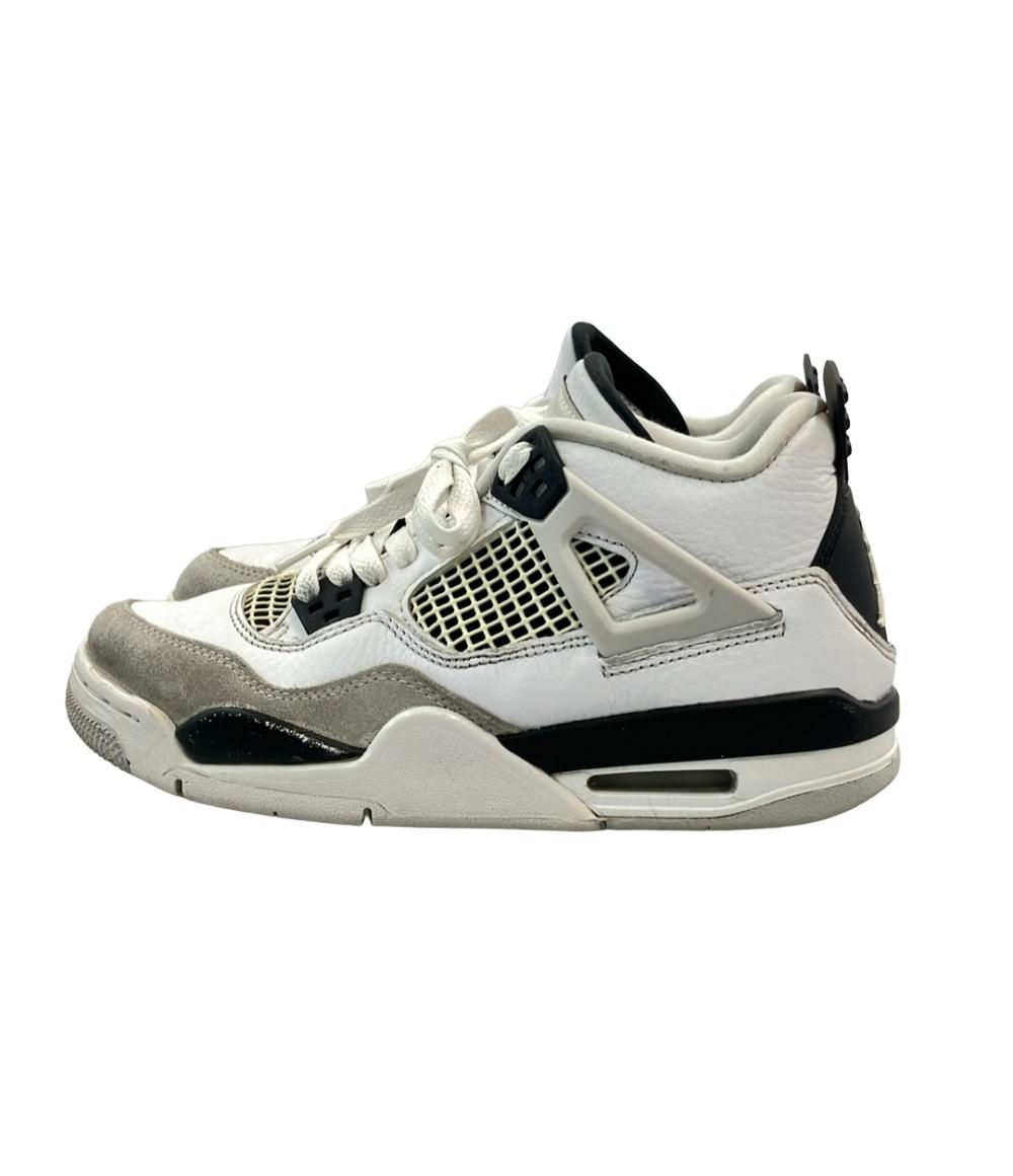ナイキ ミドルカットスニーカー AIR JORDAN 4 RETRO GS 408452-111 キッズ SIZE 24.0 M NIKE