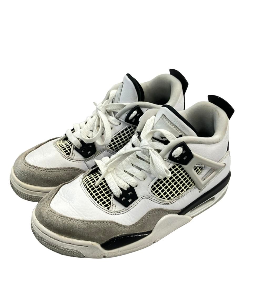 ナイキ ミドルカットスニーカー AIR JORDAN 4 RETRO GS 408452-111 キッズ SIZE 24.0 M NIKE