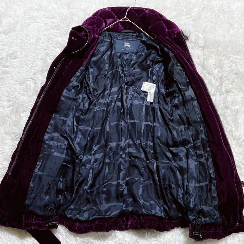 BURBERRY LONDON バーバリーロンドン ベロア キルティング ダウン