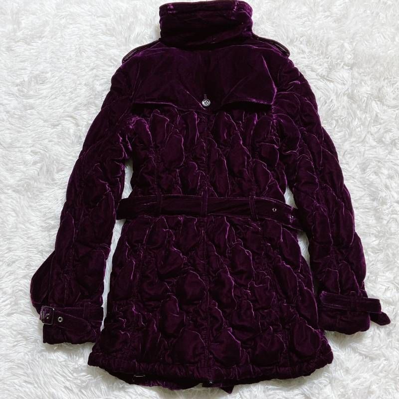 BURBERRY LONDON バーバリーロンドン ベロア キルティング ダウン