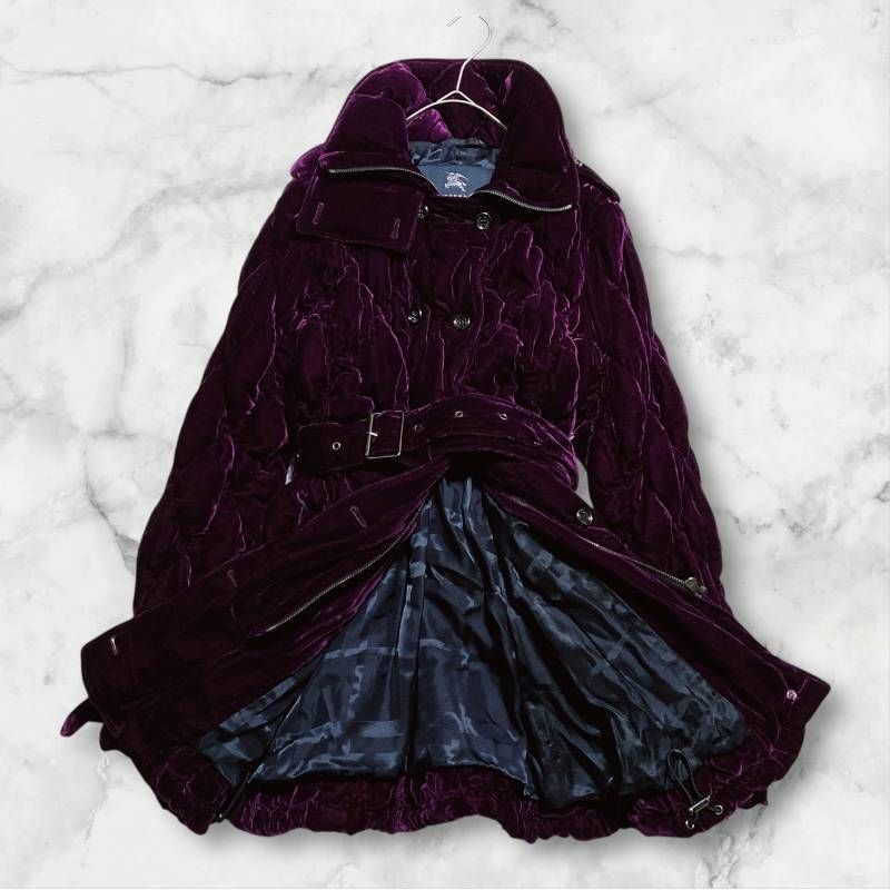 BURBERRY LONDON バーバリーロンドン ベロア キルティング ダウン