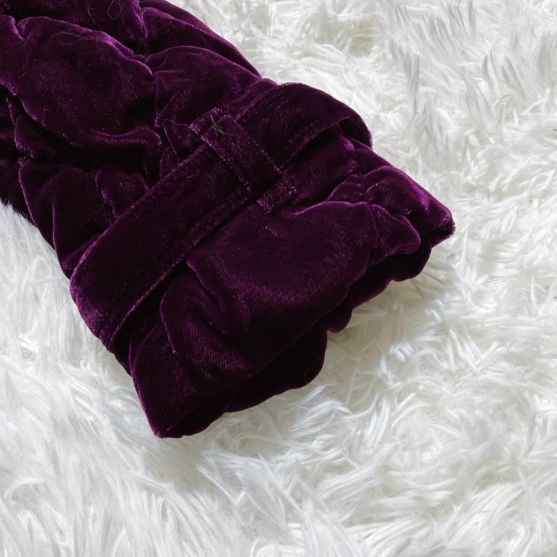 BURBERRY LONDON バーバリーロンドン ベロア キルティング ダウン