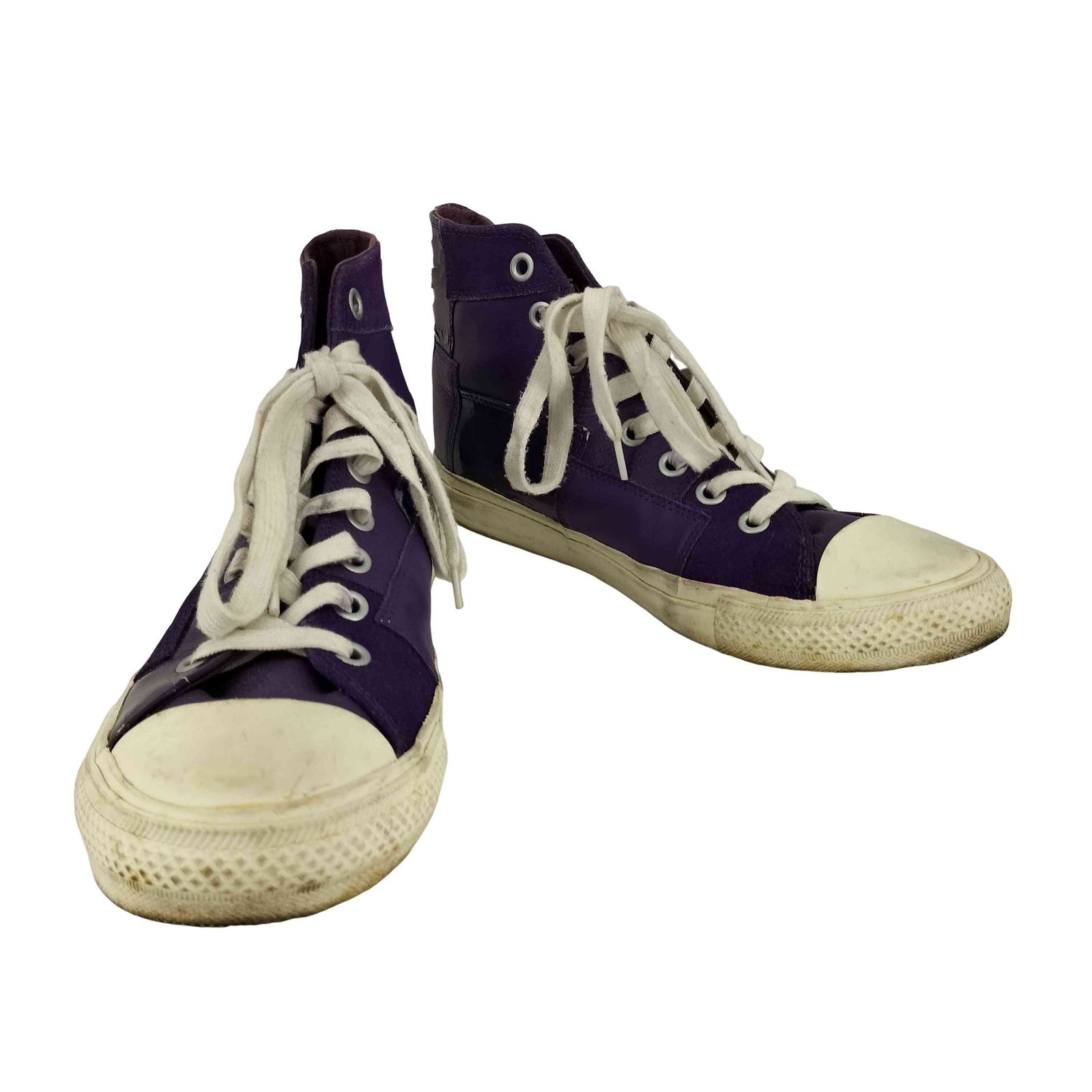 Yohji Yamamoto POUR HOMME(ヨウジヤマモトプールオム) レザーパッチワークハイカットスニーカー メンズ 表記無 【中古】【ブランド古着バズストア】 ヨウジヤマモトプールオム Yohji Yamamoto POUR HOMME レザーパッチ