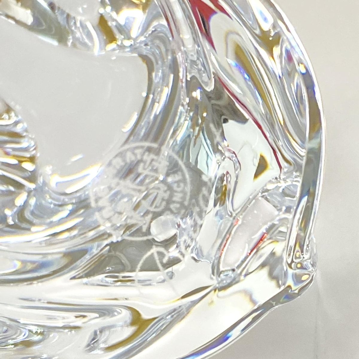 Baccarat(バカラ) 小物美品 ラッキーキャット クリア×ゴールド 置物