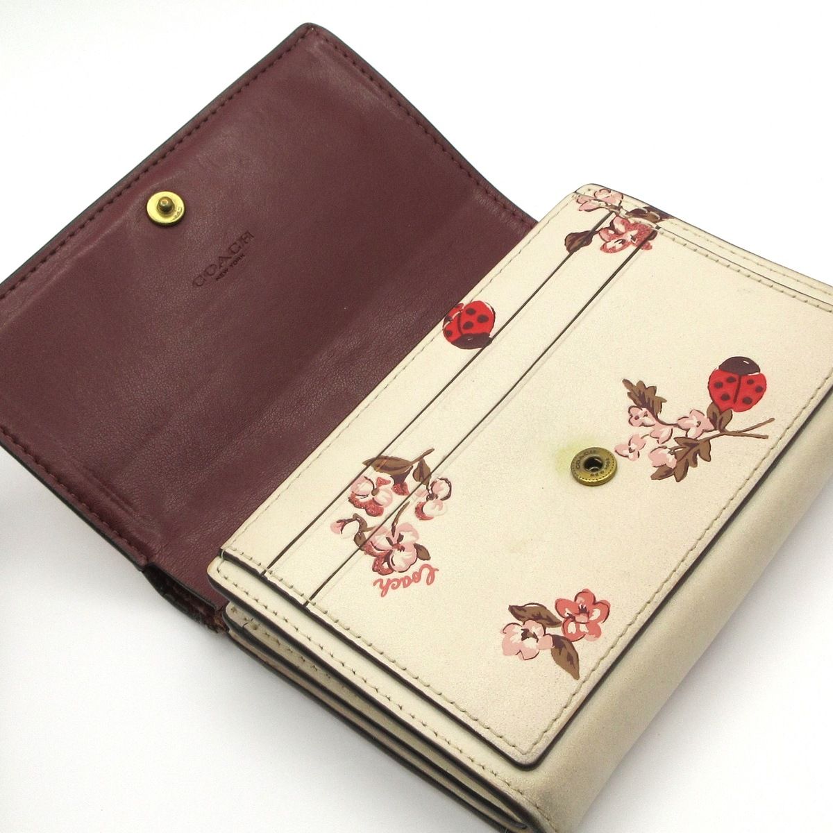二つ折りサイフ コーチ 2つ折り財布 ミディアム フラップ ウォレット ウィズ