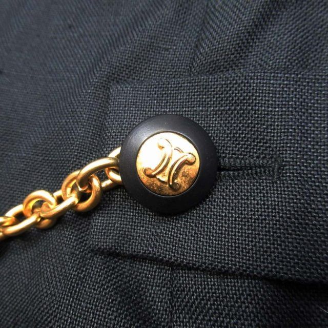 美品 vintage オールドセリーヌ CELINE トリオンフ 金ボタン 半袖