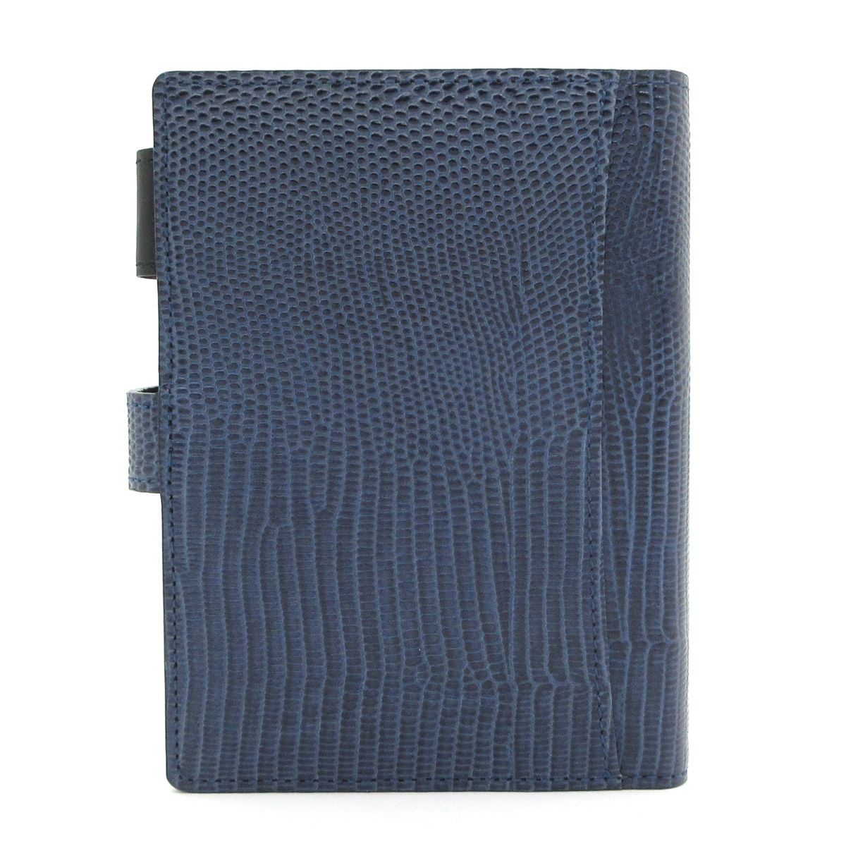 ASHFORD アシュフォード 手帳 ネイビー 型押し加工 レザー