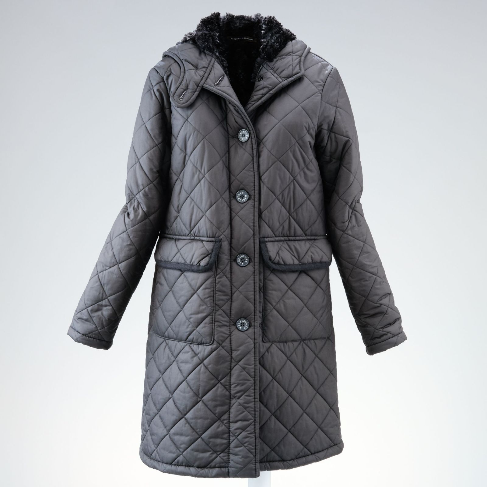 極美品】Macintosh キルティング ダウンコート ロングコート フード