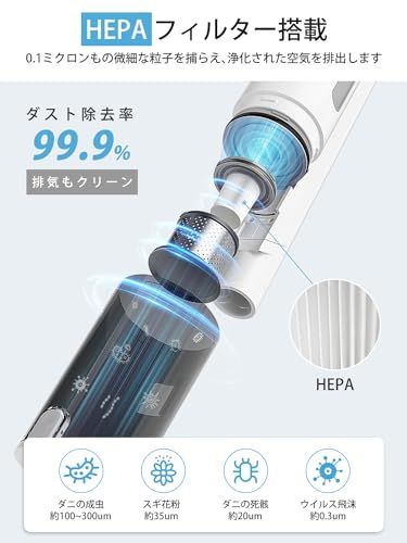 掃除機 コード式 【2025革新モデル&40kpa強力吸引&超軽量＆3点ノズル
