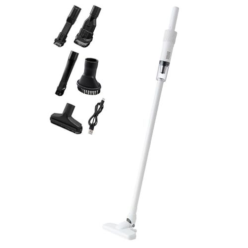 simplus コードレス掃除機 スティック ハンディ 2 way 超軽量 紙パック不要 超強力吸引 15000 pa 8000 コンパクト 小型掃除機 充電式 ノズル6種付き SP VC 02 ホワイト se