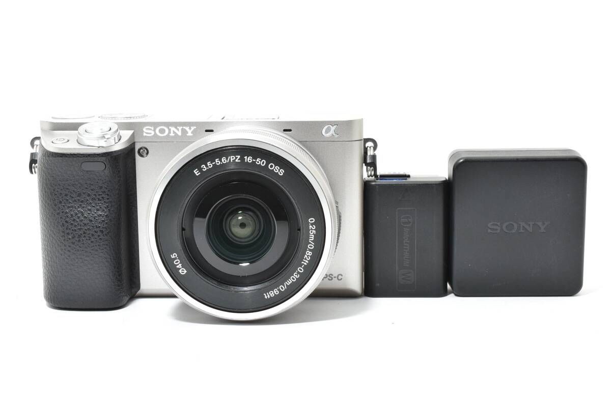 ショット数6 140回 ソニー SONY ILCE 6000 L シルバー レンズキット ミラーレス一眼カメラ 33 7143