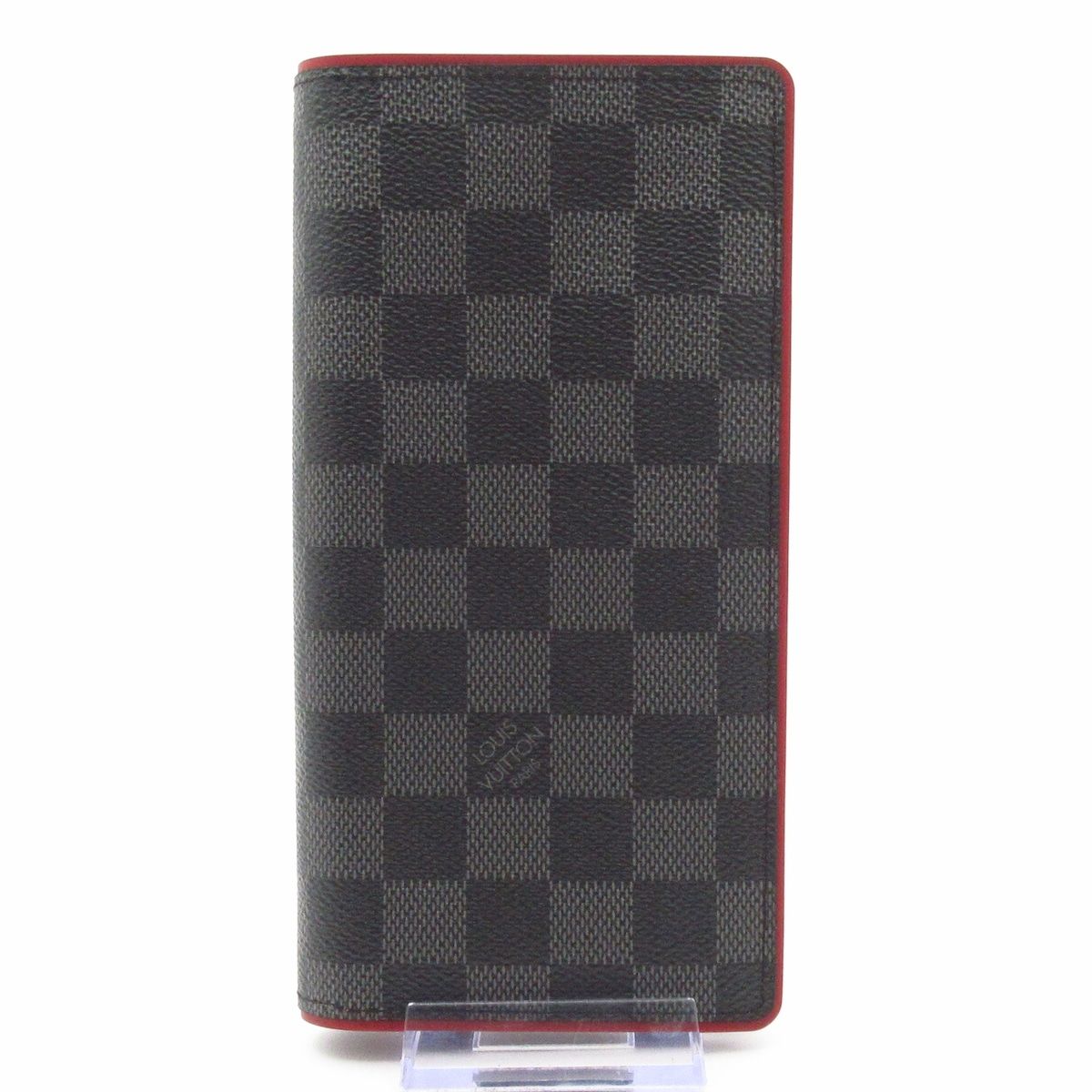 LOUIS VUITTON ルイヴィトン 長財布 ダミエグラフィット ポルトフォイユブラザ N 63254 ボルドー イニシャル刻印