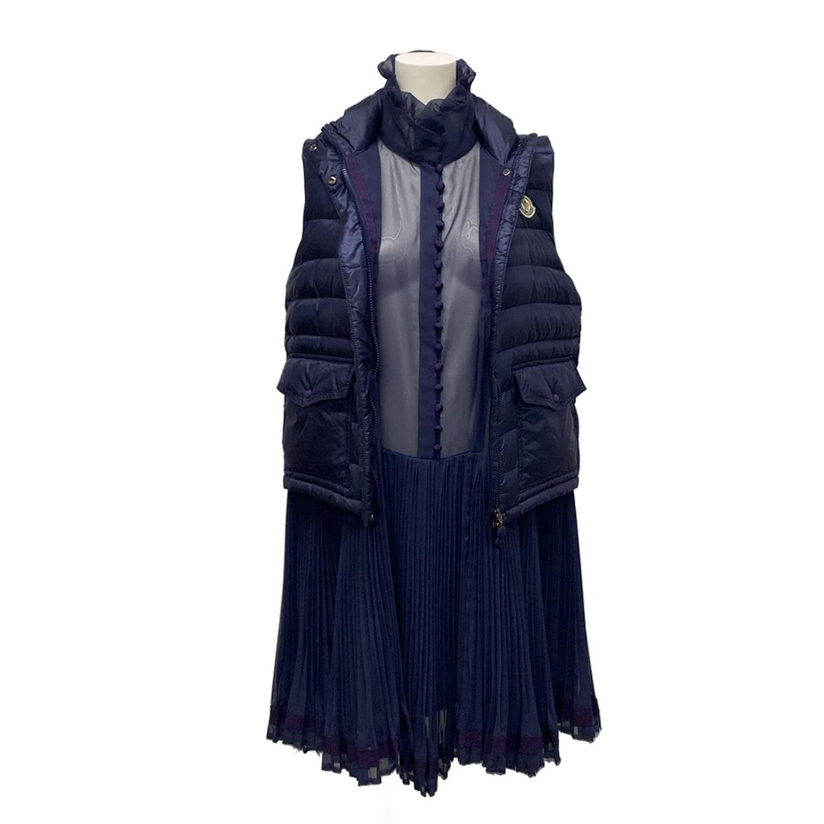 モンクレール ワンピース サイズ2 M レディース SEIRA GILET ネイビー