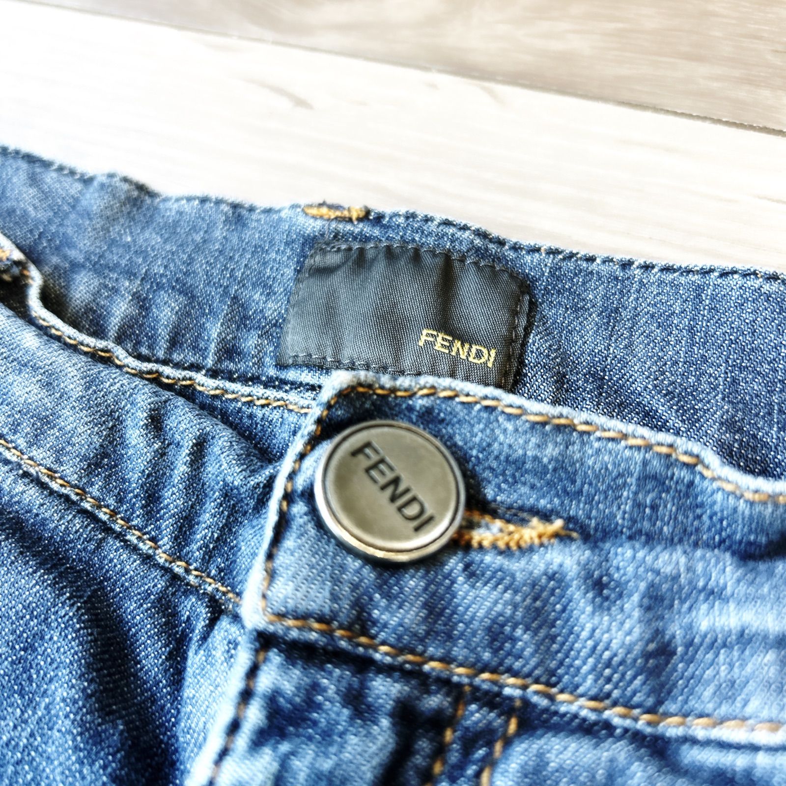 ✨FENDI フェンディ レディース S 12A ズッカ柄 デニム パッチワーク