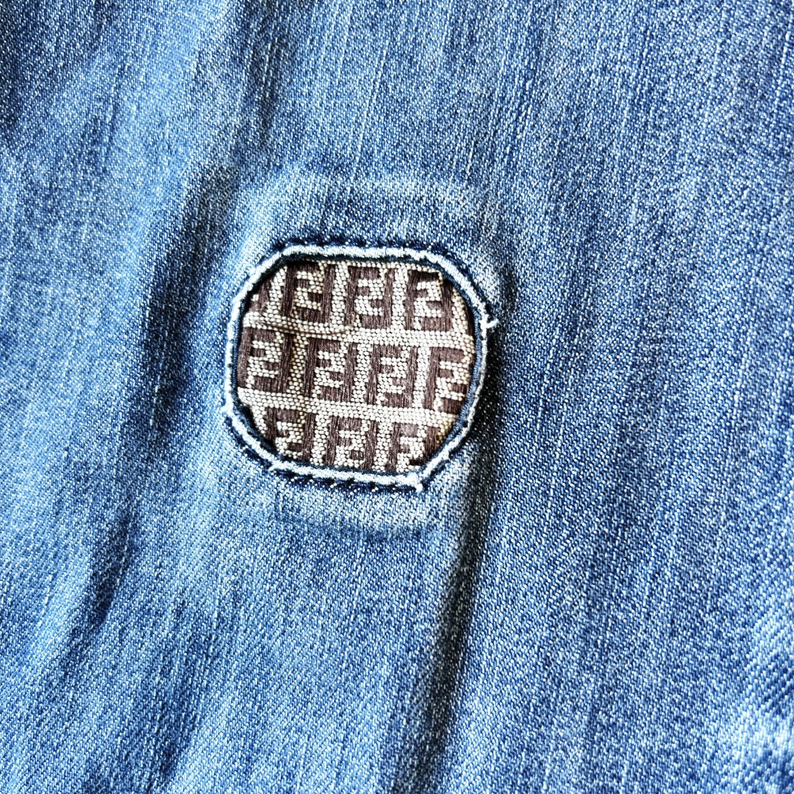 ✨FENDI フェンディ レディース S 12A ズッカ柄 デニム パッチワーク