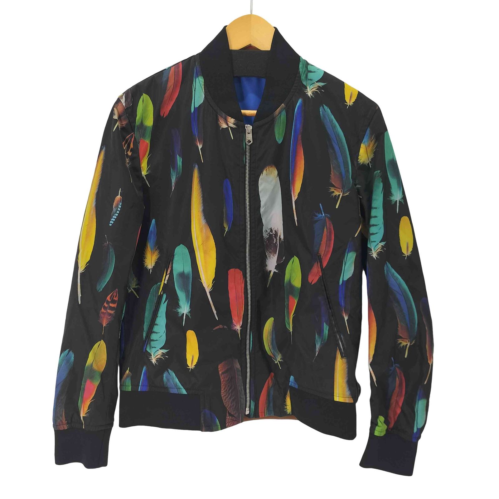 Paul Smith(ポールスミス) フェザー ナイロン ブルゾン MA-1 メンズ import：M 【中古】【ブランド古着バズストア】 ポールスミス Paul Smith フェザー ナイロン ブルゾン MA-1 メンズ
