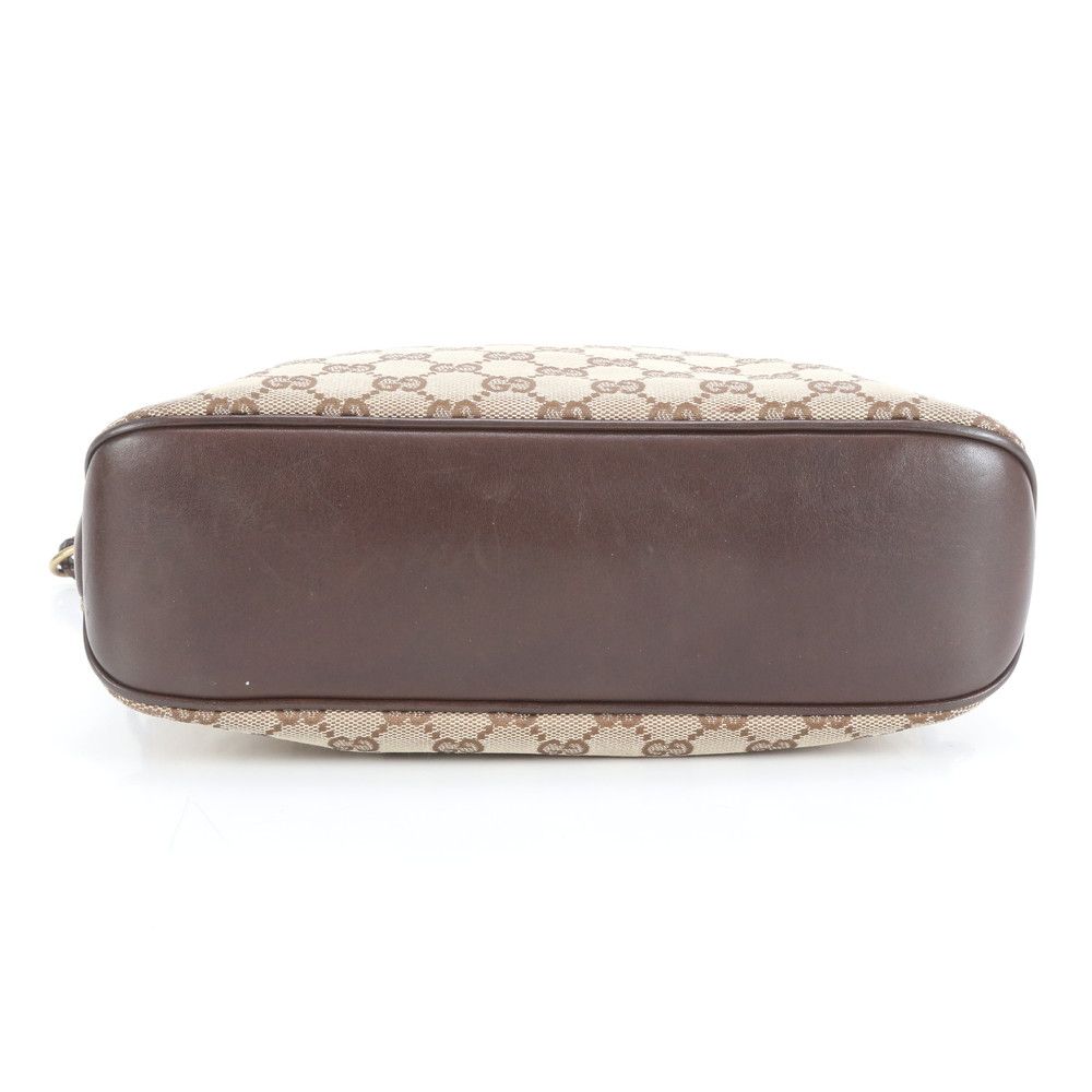 極美品 グッチ GG キャンバス レザー ショルダーバッグ 斜め掛け