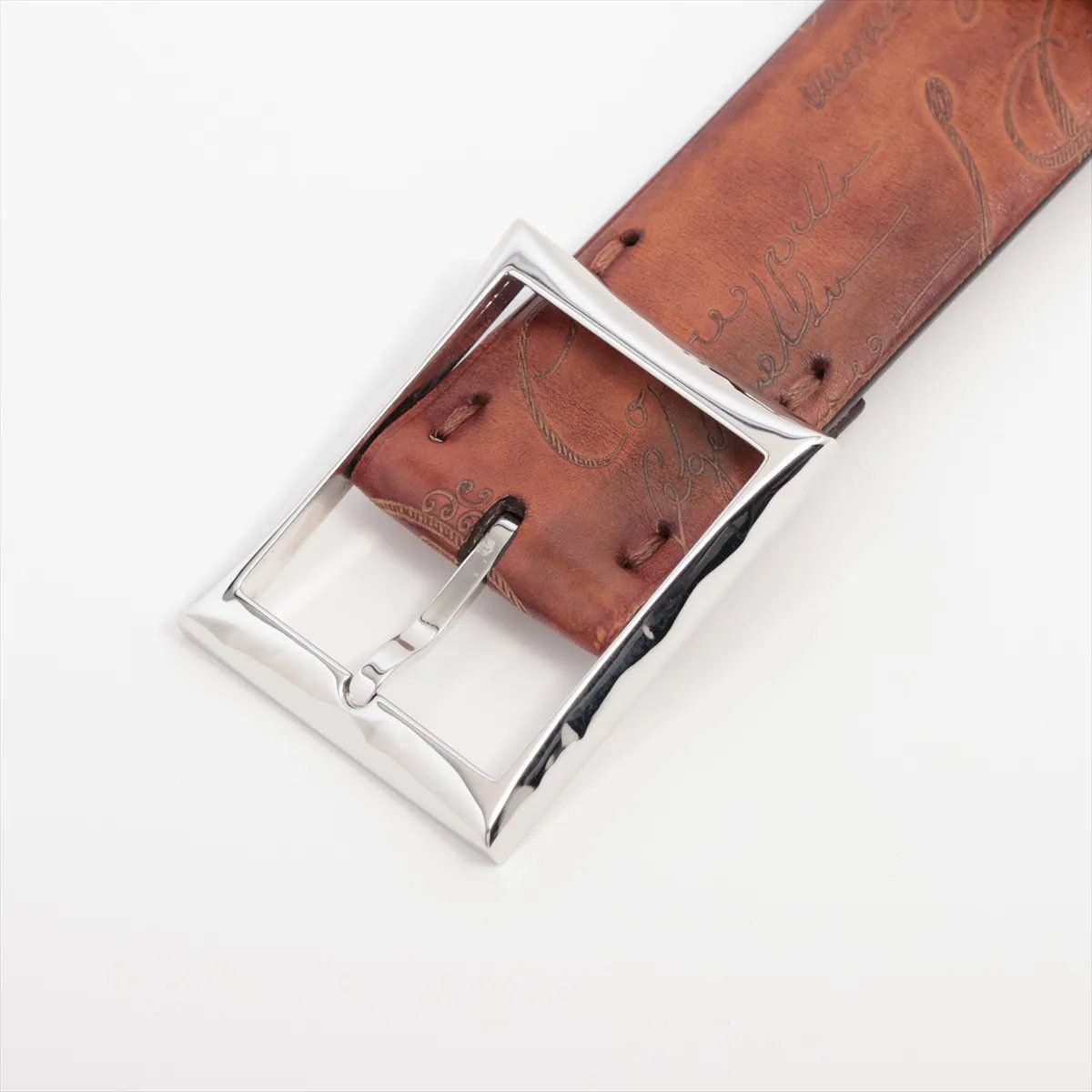 極美品 ベルルッティ カリグラフィ レザー ベルト 75 ファッション