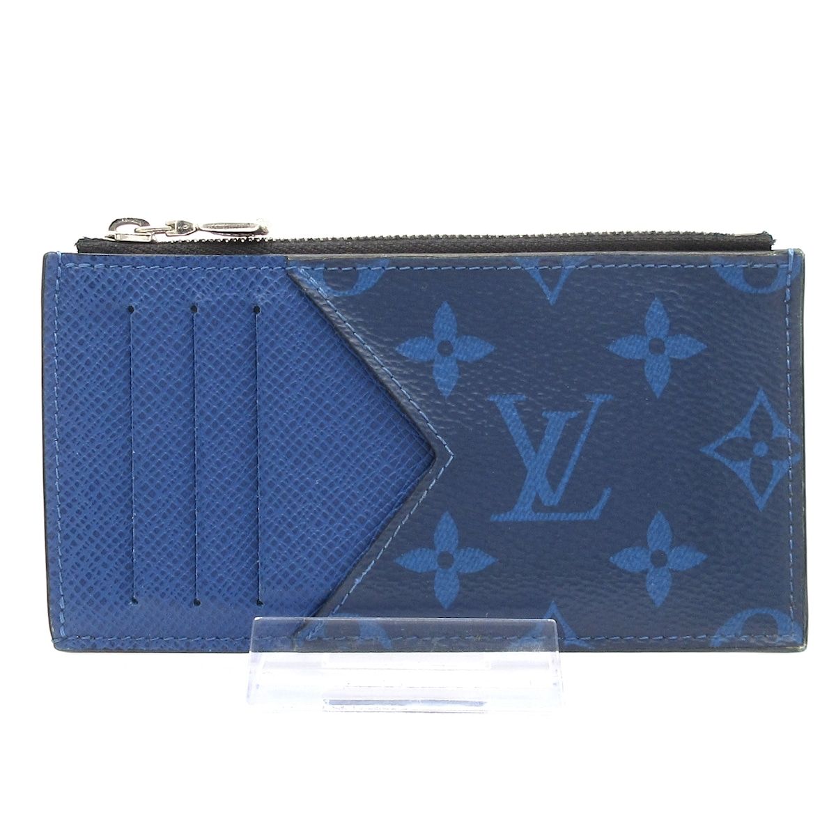LOUIS VUITTON ルイヴィトン コインケース タイガラマ コインカード フォルダー M 30270 コバルト レザー 牛革