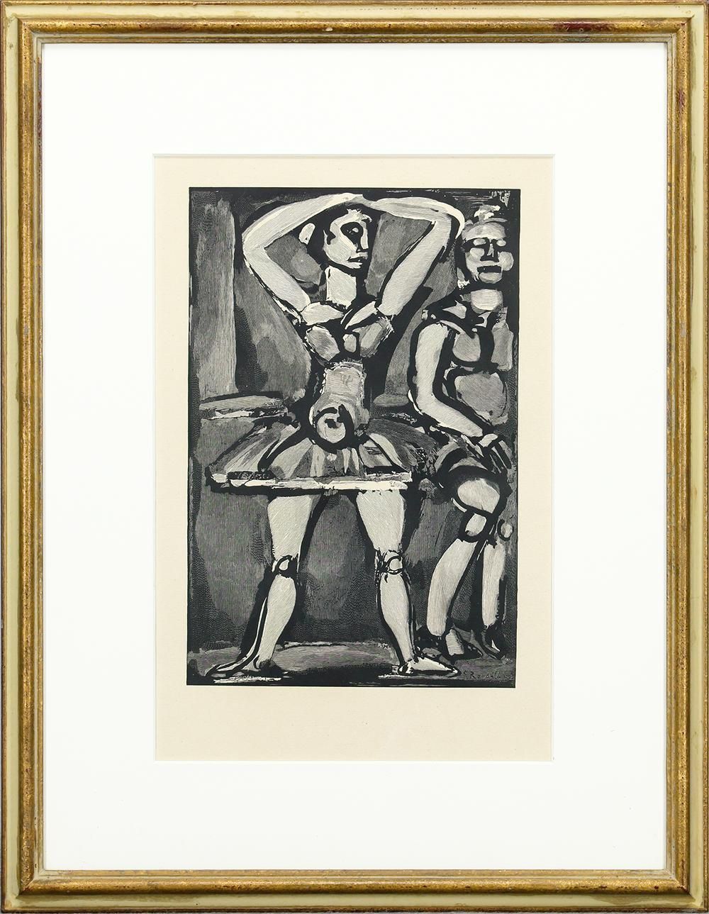 真作】【WISH】ジョルジュ・ルオー Georges Rouault「音楽家」銅版画