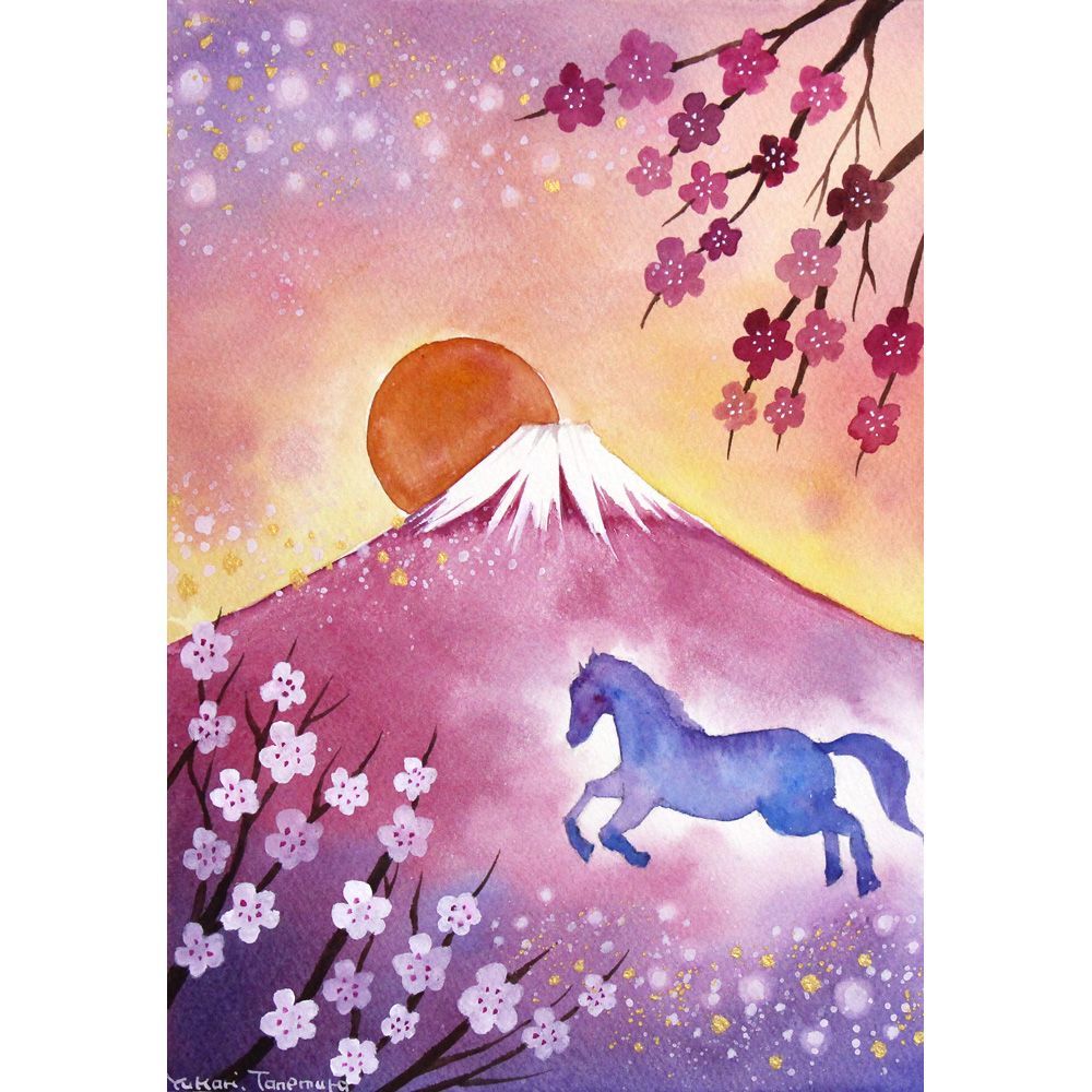 ふーかさま専用（原画）富士山と馬（午） ほか 6点おまとめ - メルカリ
