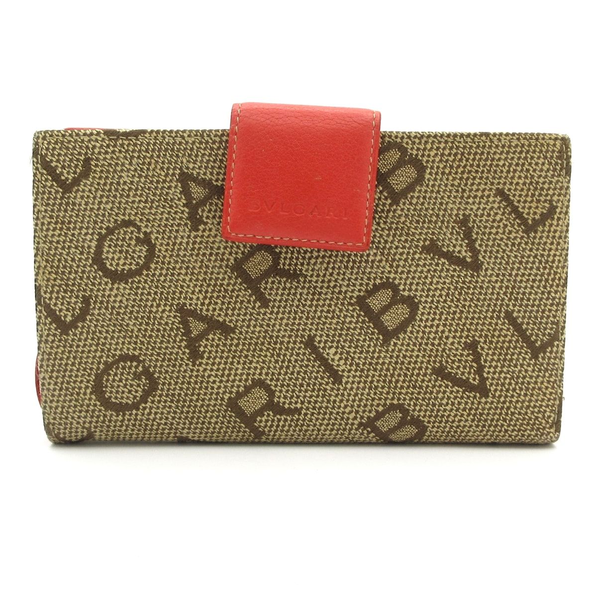 BVLGARI ブルガリ 長財布 ライトブラウン オレンジ レザー