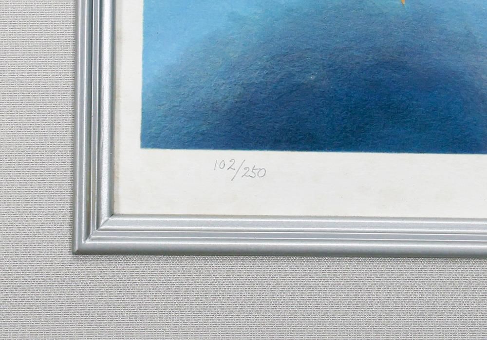 真作】【WISH】杉山寧「鯉(瀅)」リトグラフ 約10AC号 証明シール 〇