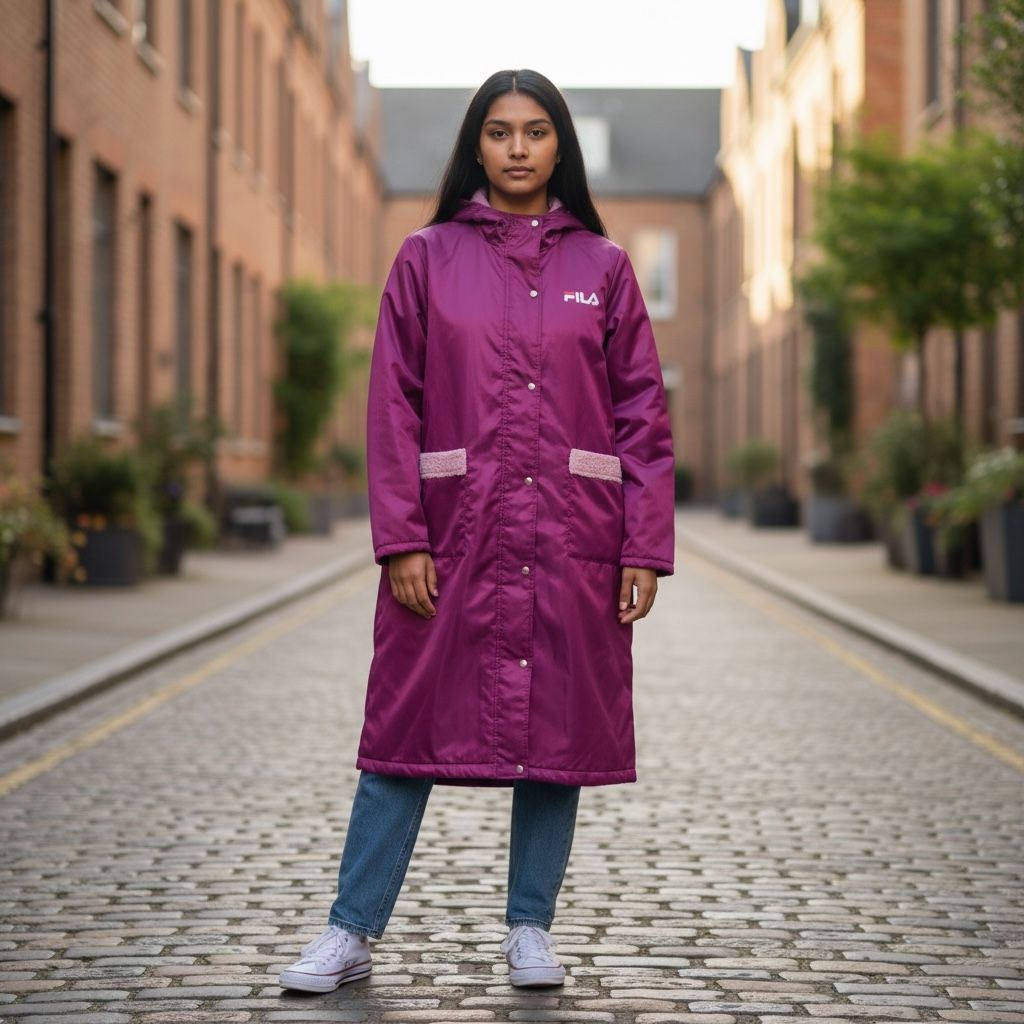 FILA フィラ ロングコート ベンチコート スポーツ観戦 通勤通学 アウトドア 道行・雨コート ポリエステル ピンク【中古】 レディース FILA フィラ ロングコート ベンチコート スポーツ観戦 通勤通学