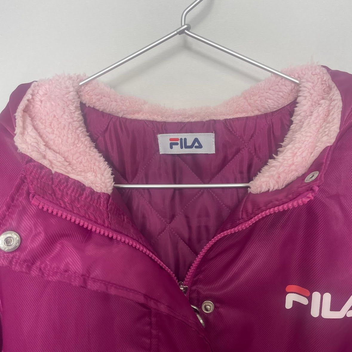 FILA フィラ ロングコート ベンチコート スポーツ観戦 通勤通学 アウトドア 道行・雨コート ポリエステル ピンク【中古】 レディース FILA フィラ ロングコート ベンチコート スポーツ観戦 通勤通学
