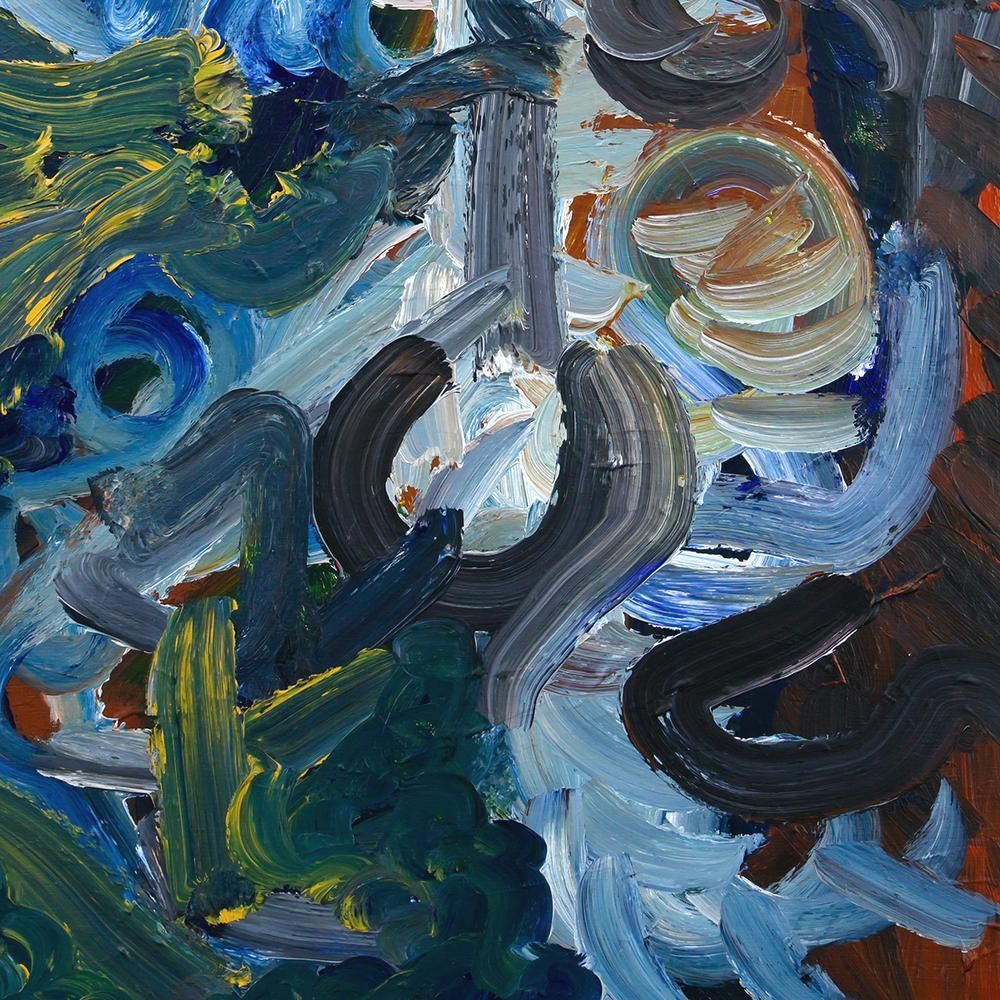 真作】【WISH】久保拓「ZAKO」板に油彩 25号大 大作 証明シール