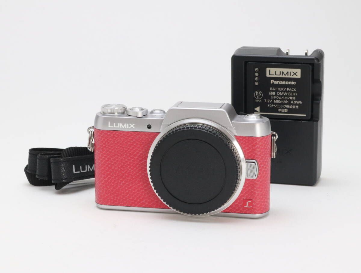 AB Panasonic パナソニック DMC GF 7 ボディ ピンク シャッター回数408 初期不良 対応 111 188