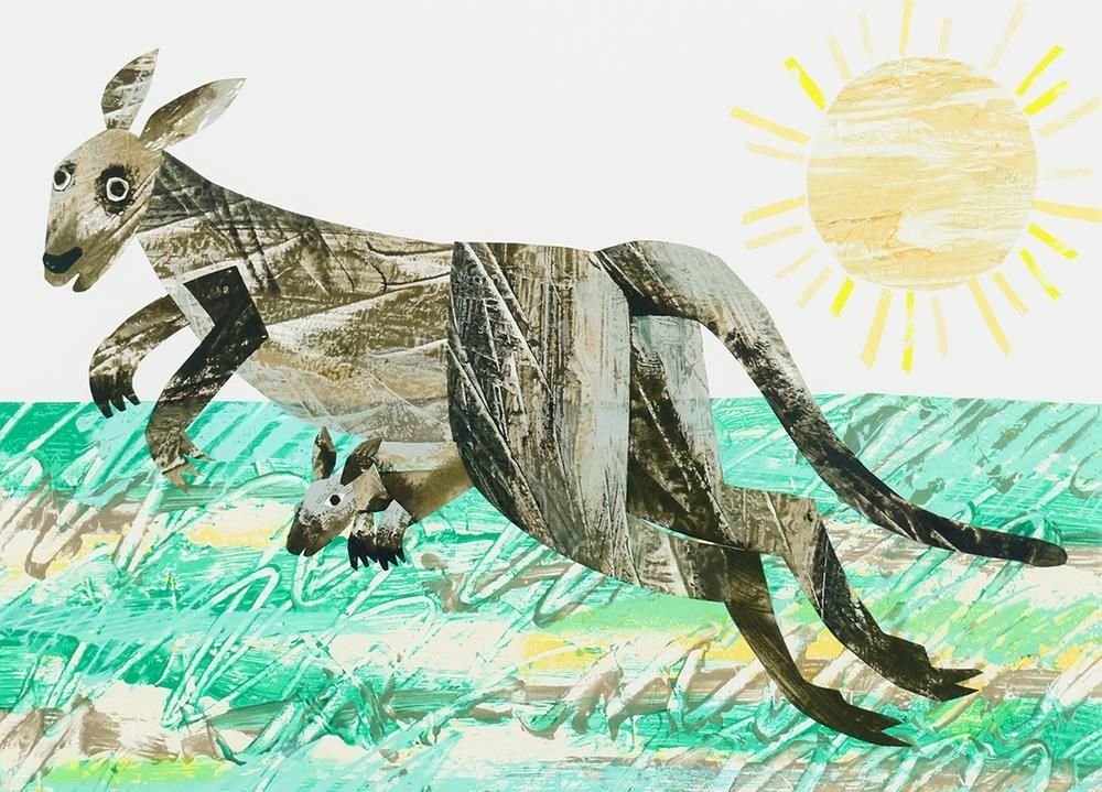 【美品】エリックカール　リトグラフ 真作】【WISH】エリック・カール Eric Carle「La Famille」リトグラフ