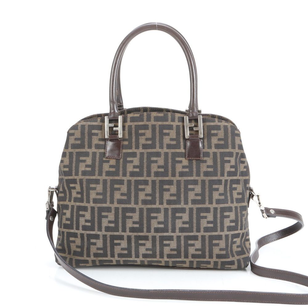 極美品 ヴィンテージ フェンディ ズッカ レザー 2WAY トート バッグ