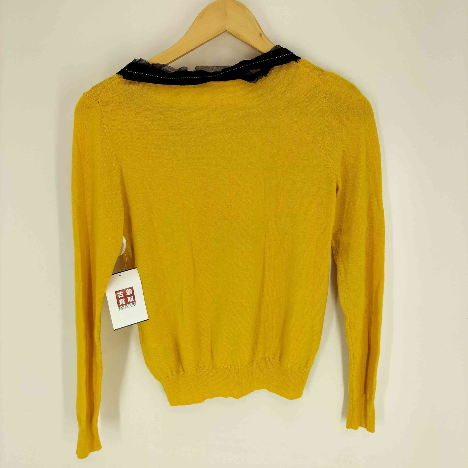 ランバンオンブルー LANVIN en Bleu ビジュー リボン ニット