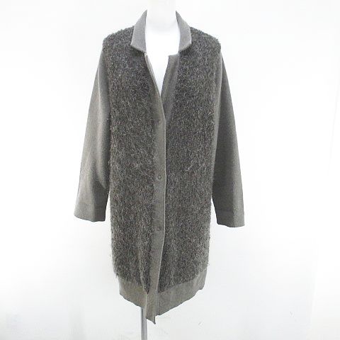 スプレーマ SUPREMA コーディガン ニット ロング丈 カシミヤ混 灰系