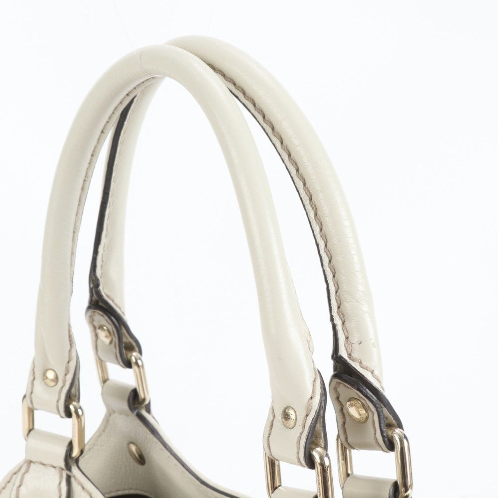 最終お値下げ　GUCCI　スーキーシマレザー　セミショルダーハンドバッグ　美品 GUCCI グッチ スーキーGG ハンドバッグ キャンバス / レザー ベージュ