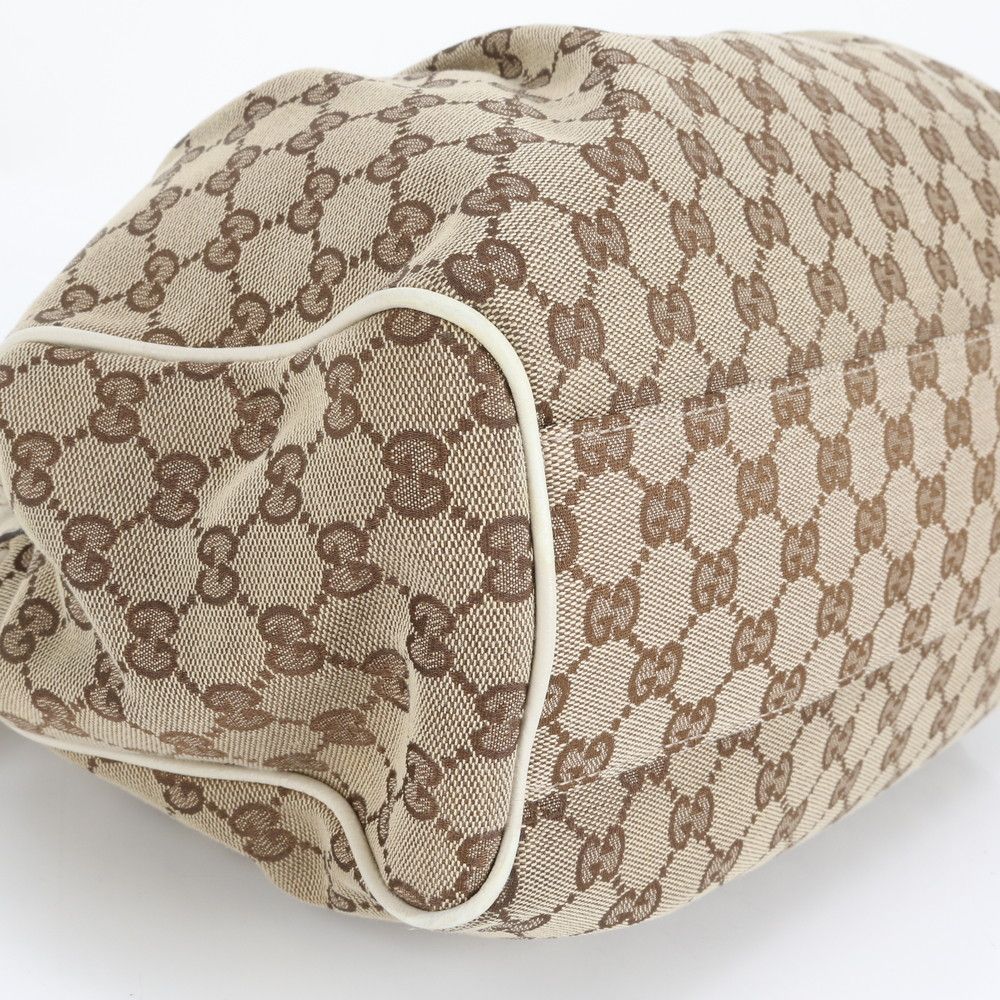 極美品 グッチ GGキャンバス スーキー ベージュ 211944 レザー トート