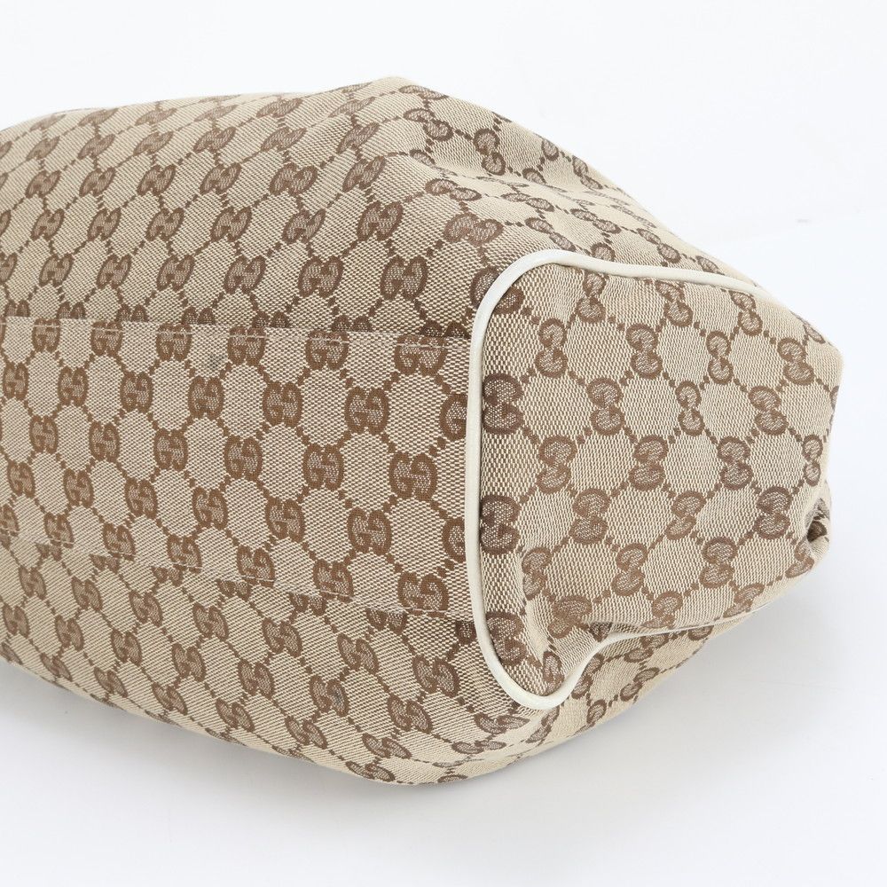 GUCCI　トートバッグ　GGキャンバス　レザー　肩掛け　A4サイズ　ベージュ 極美品 グッチ GGキャンバス スーキー ベージュ 211944 レザー トート