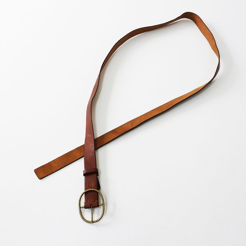 minaperhonen ライトブラウン レザー ベルト Fサイズ