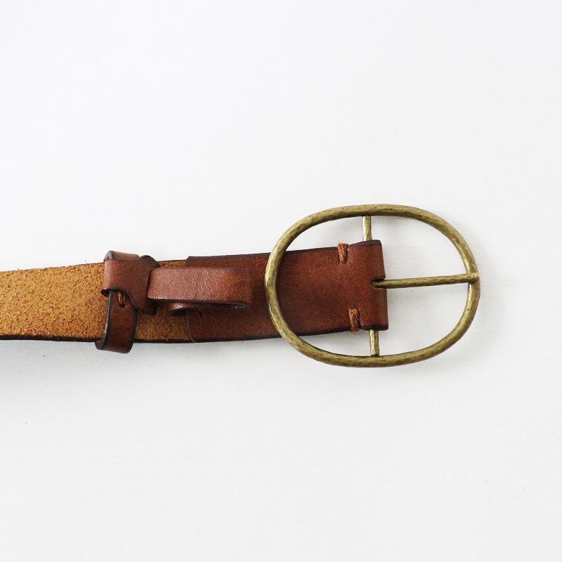 【ミナ ペルホネン】CROSS ベルト ダークブラウン（美品） 定価2.8万】ミナペルホネン mina perhonen tambourine レザーベルト